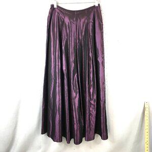 Vintage Morgan  Co Linda Bernell Skirt Womens 10 Purple Tafetta Maxi Occasion